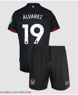 Günstige West Ham United Edson Alvarez #19 Auswärts Trikotsatzt Kinder 2024-25 Kurzarm (+ Kurze Hosen)